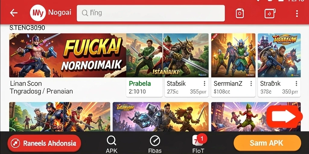 66d - Berbagai level menantang dalam game.